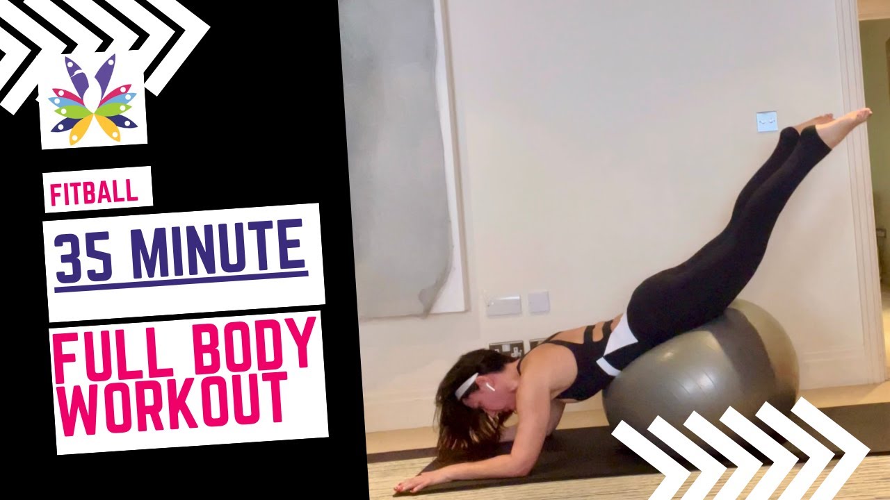 Fit Ball Pilates Workout - 35 mins #pilates #fitball #fullbodyworkout