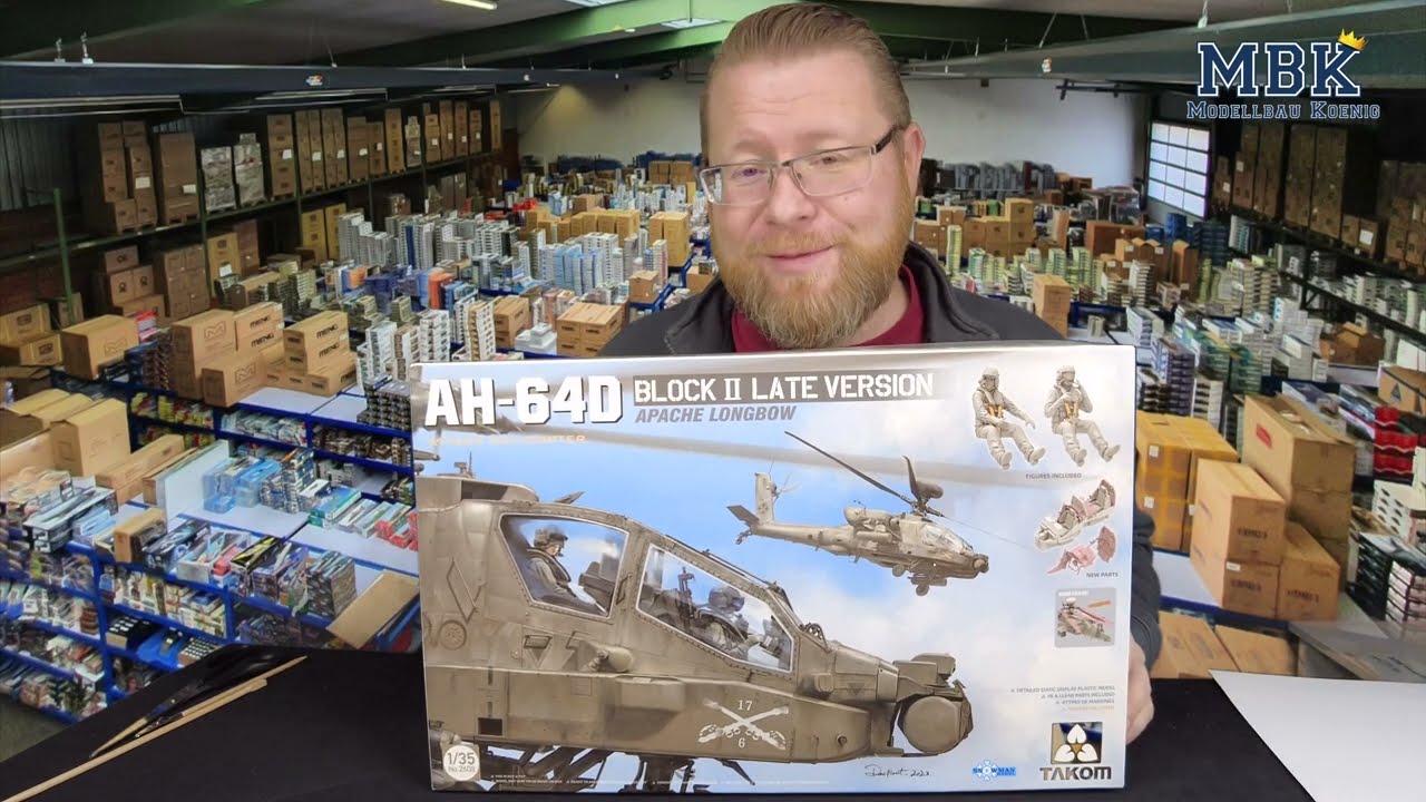 MBK packt aus #899 - 1:35 AH-64D Attack Helicopter Apache Longbow Block II (Takom 2608)