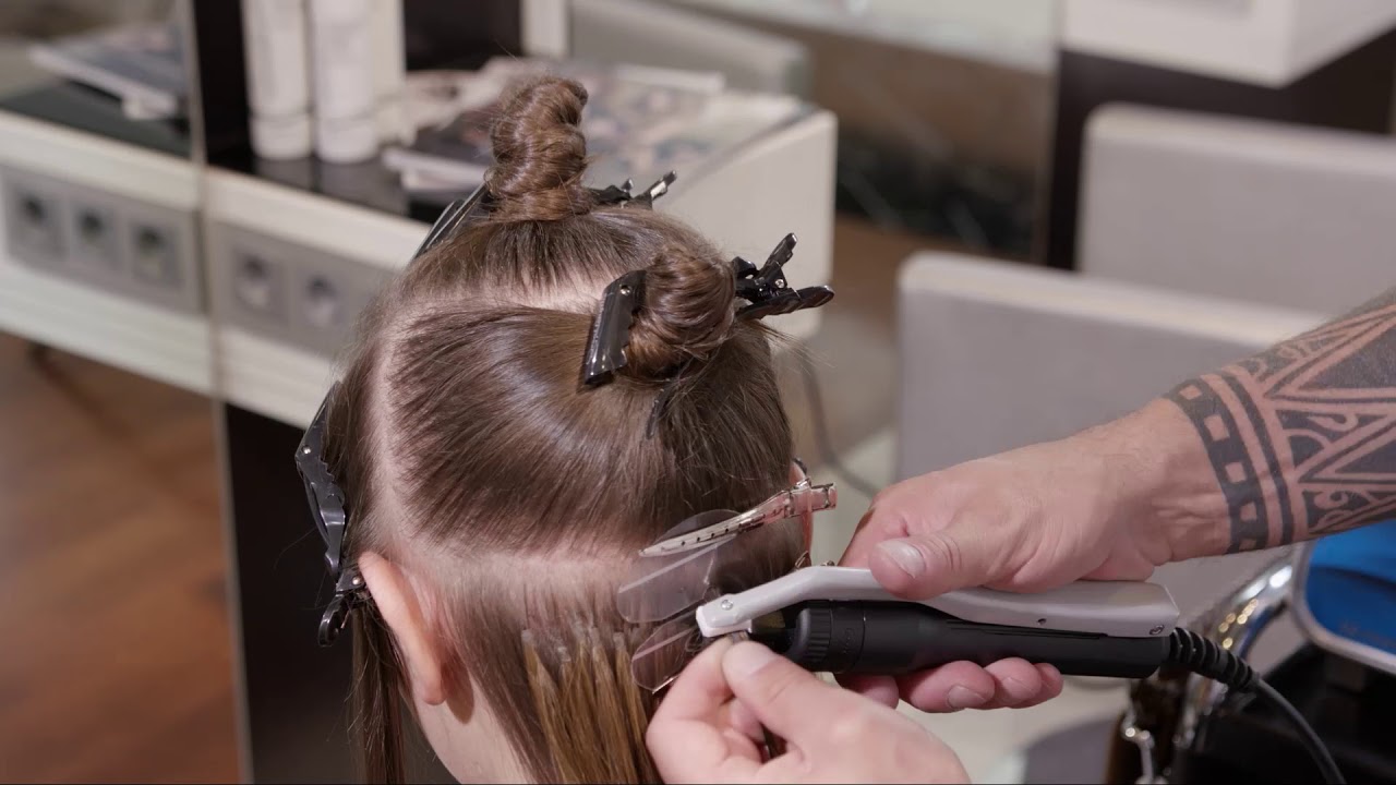 Great Lengths Ultrasonic 5000 - Anbringen der Strähnen am Hinterkopf | Hair & Style - Altbach