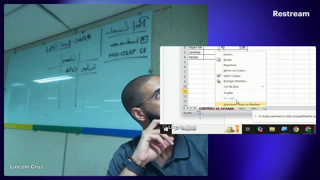 Aula AO VIVO: Excel (Aula 01) – Conhecendo a Interface do Programa 📊💻