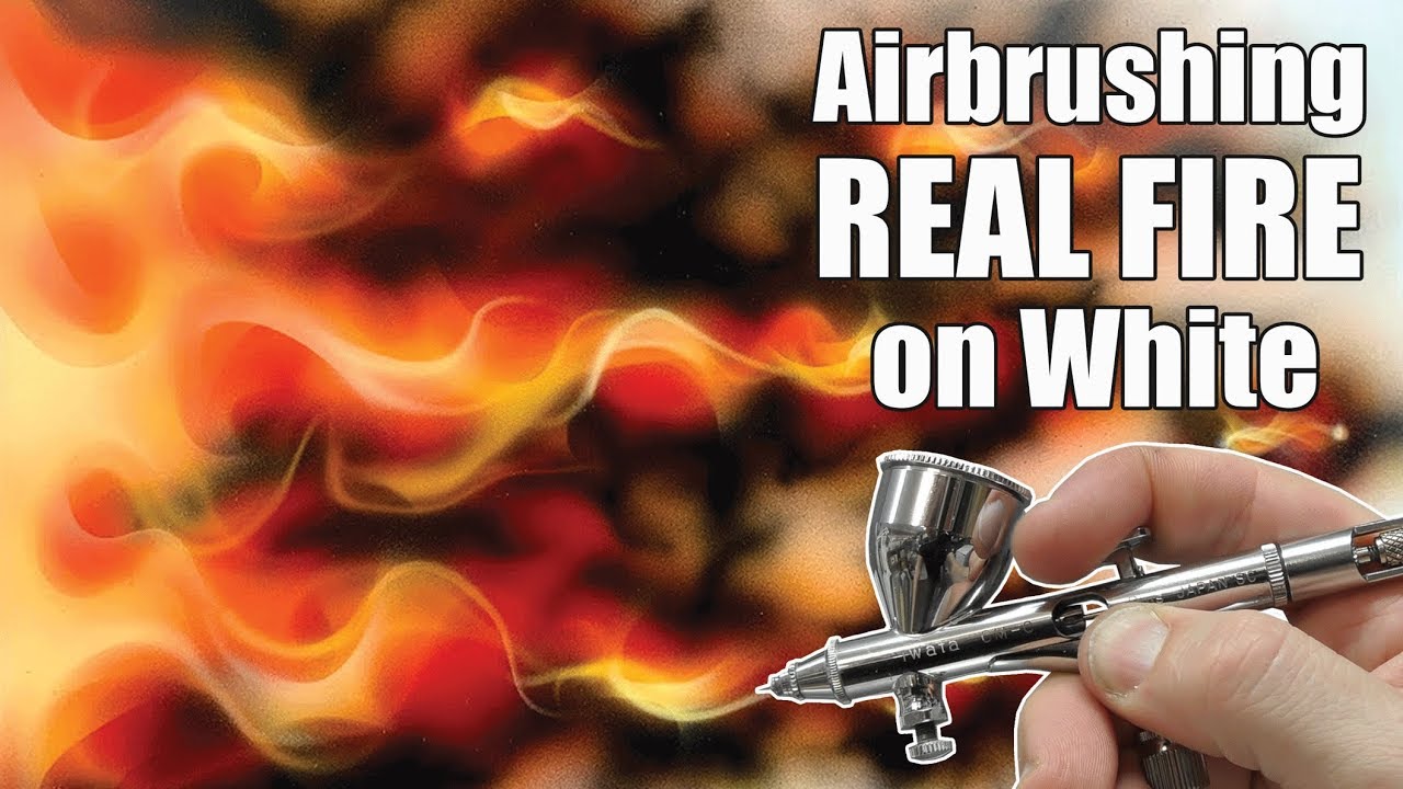 Learn how to Airbrush Real Fire using Createx Candy 2'0 and Fire Tool templates