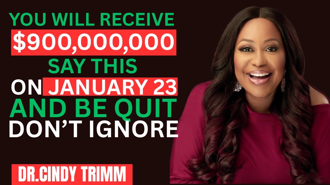 The 60 Second PRAYER SECRET That Brings INCOME in 24 Hours On JANURAY 23 Presence by Dr. Cindy Trimm