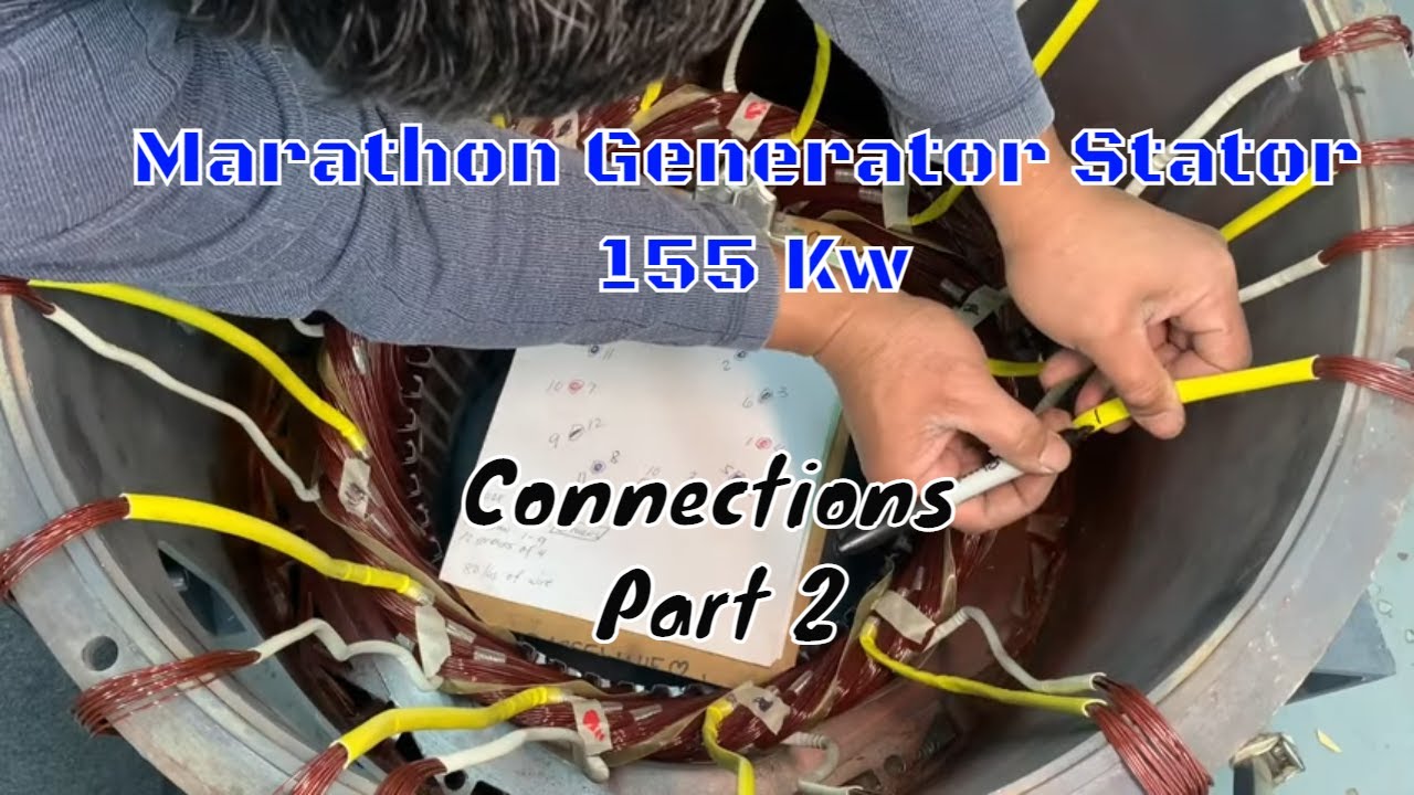 Rewinding 155 Kw Generator Marathon Part 2 | Data & Diagram | Original Factory Connection Tutorial