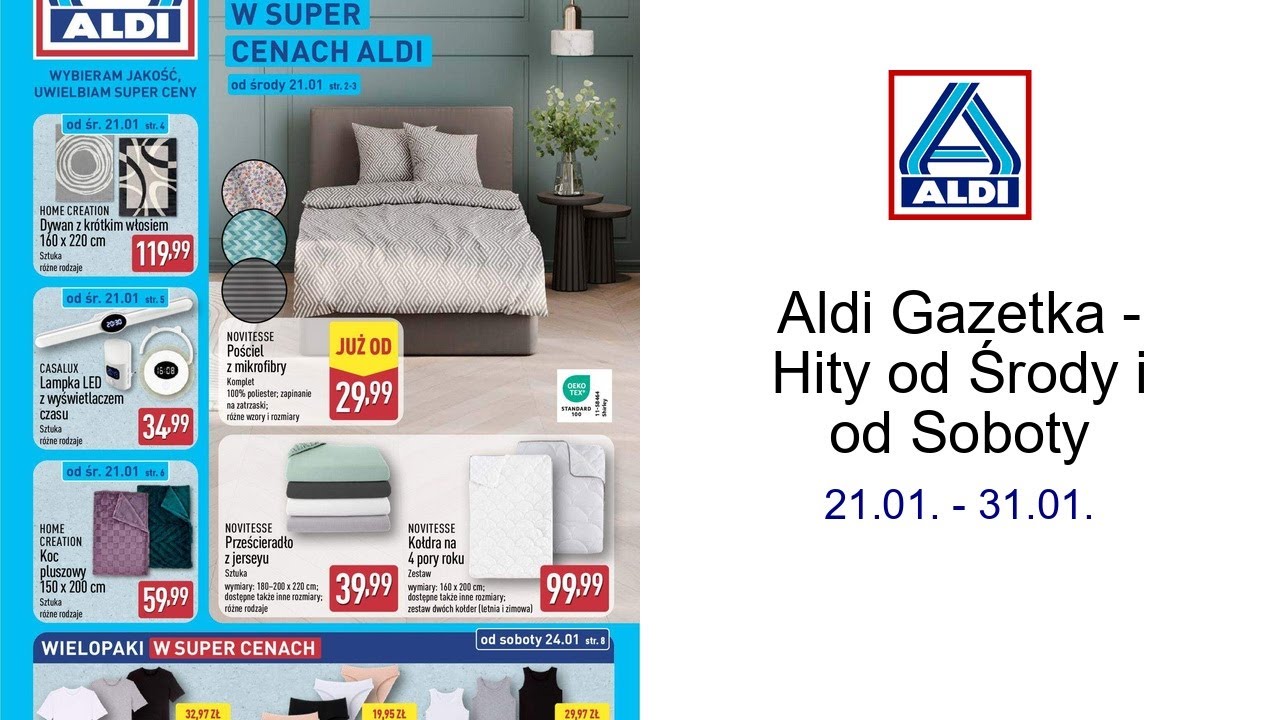 Aldi Gazetka - Hity od Środy i od Soboty 21.01. - 31.01.