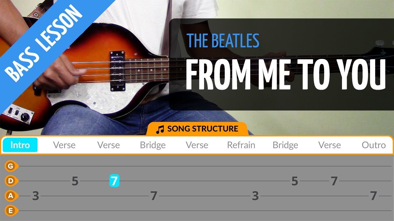 How To Play FROM ME TO YOU | BASS LESSON With TABS (The Beatles)