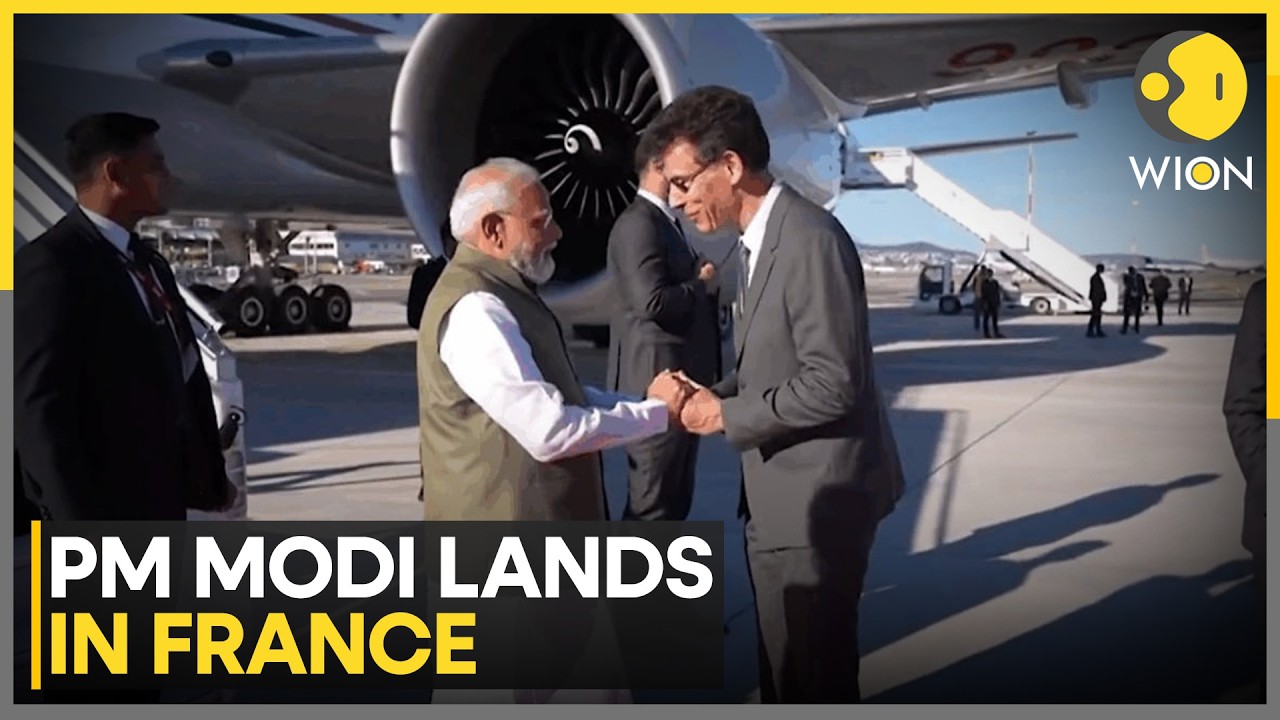 PM Modi Lands In France, To Hold Bilateral Talks With Macron | WION