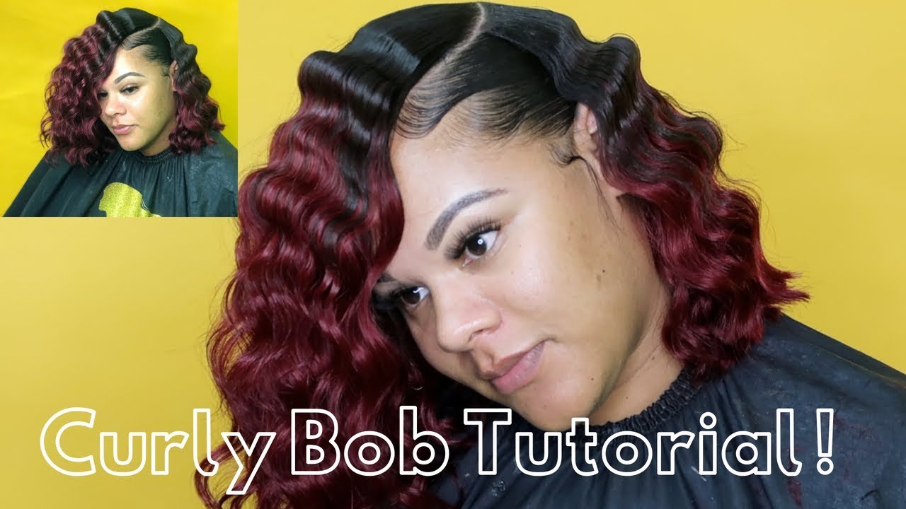 CURLY BOB HAIR TUTORIAL