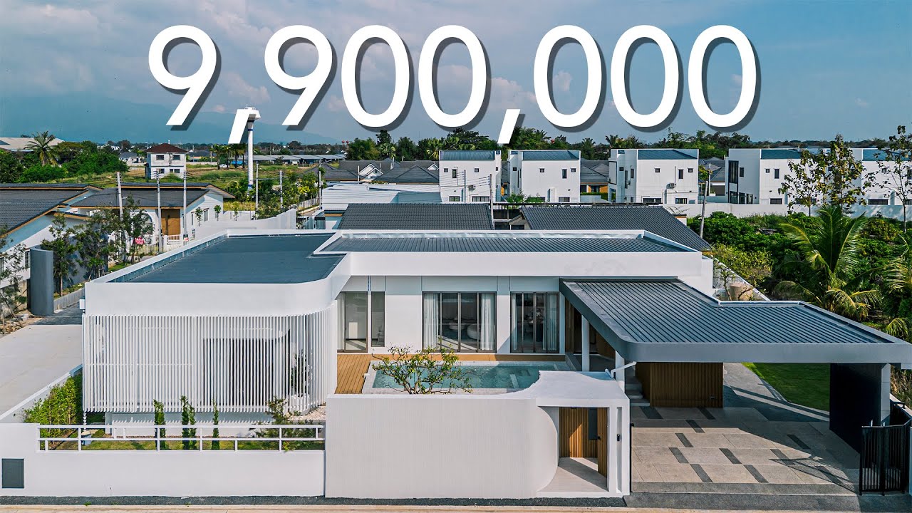 ขายบ้านสไตล์ Mid-Century Modern Pool Villa หลังใหญ่ชั้นเดียว ใจกลางโซนหางดง–สันผักหวาน ทำเลใกล้เมือง