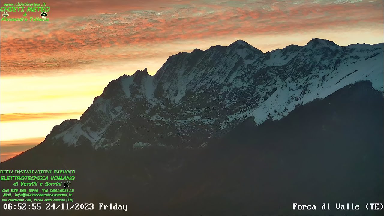[LIVE] Webcam Forca di Valle, Isola del Gran Sasso d'Italia TE (840 m)