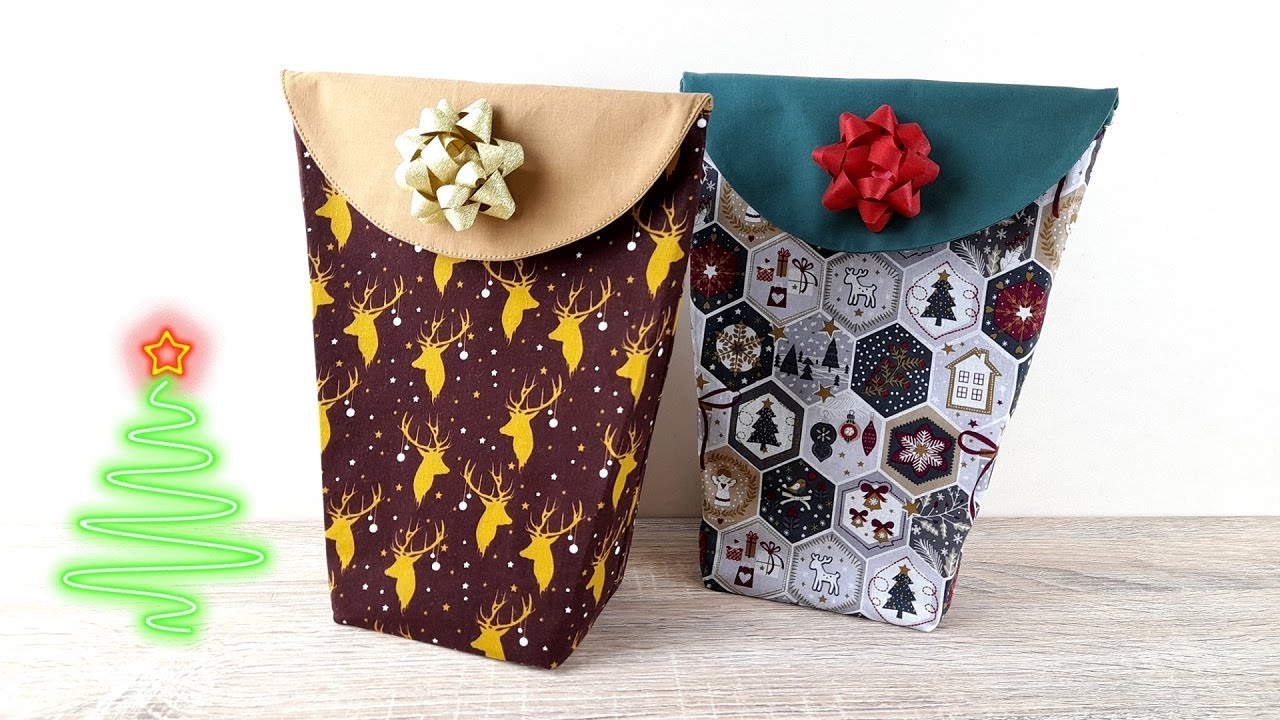 Geschenktasche für Weihnachten einfach selber nähen