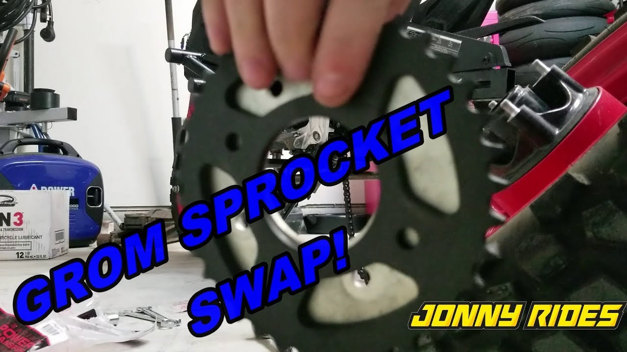 Honda GROM Rear Sprocket change swap - Install