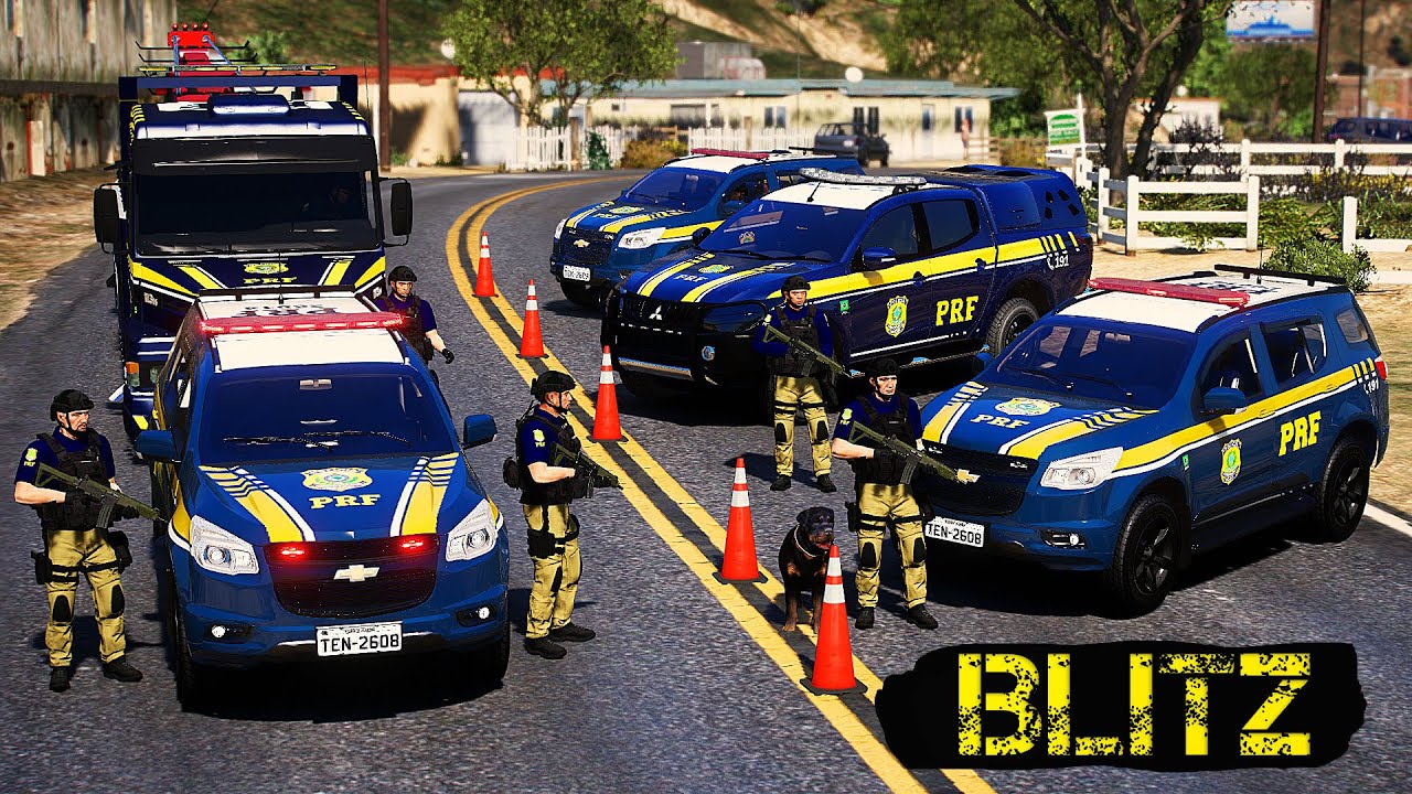 POLÍCIA RODOVIÁRIA FEDERAL | BLITZ NA SAÍDA DA FAVELA | GTA V PRF | GTA 5 POLICIAL