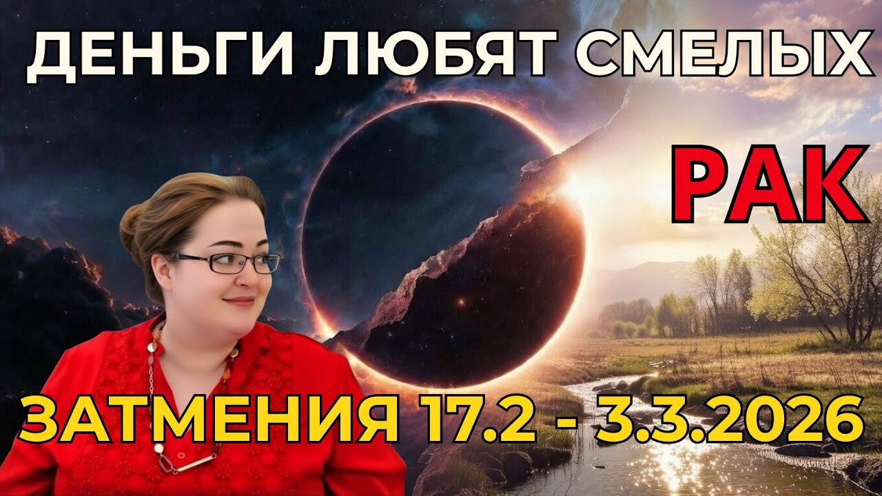 Рак  Затмения 17.2 - 3.3.2026 Как Затмения изменят жизнь и кошелек. Перемены, которые идут на пользу