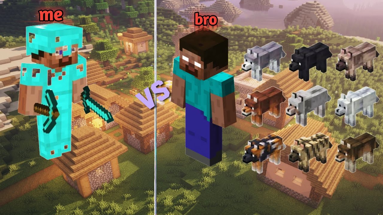 Me vs bro with 20 dogs 🐕 #minecraft #popular #trending #viral #shorts @unlikegameplay 