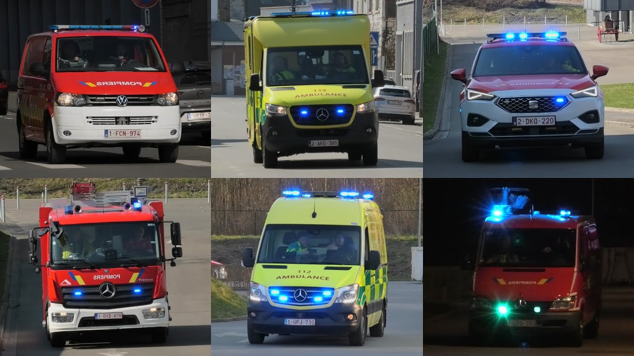 [Compilation] Pompiers & Ambulances en Urgence a Liège, Namur et Sambreville
