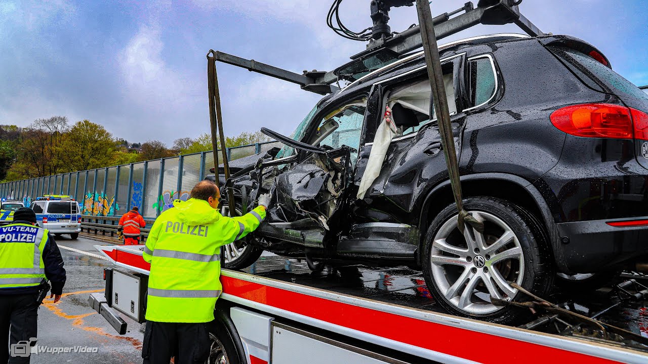 Schwerer Crash nach Hagelschauer auf Autobahn A1 in Wuppertal | 05.05.2021