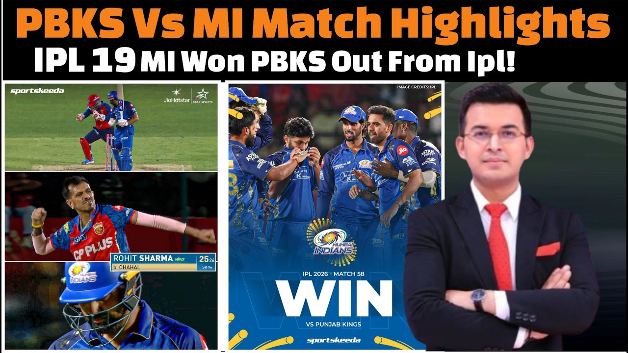 Mumbai Indians vs Punjab Kings complete match highlights IPL 2026 today.