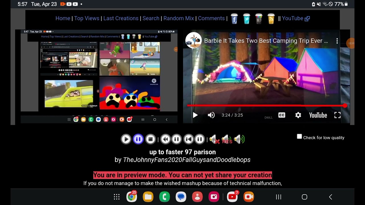 up to faster 97 parison