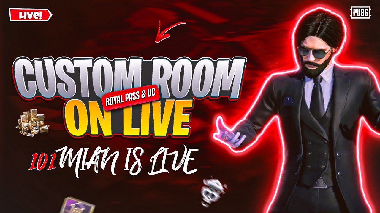 CUSTOM ROOM LIVE 🔴 | Royal Pass & UC GIVEAWAY 💎 | 101 MiAN YT Is Live | PUBG Mobile