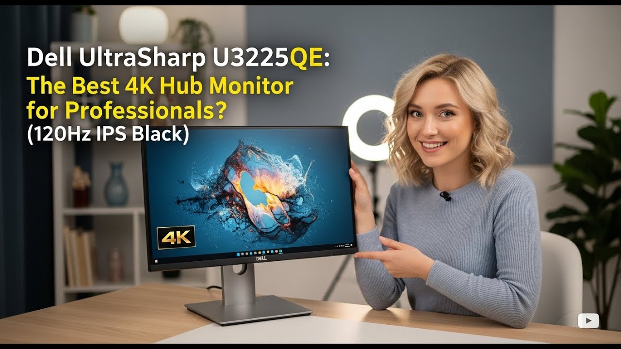 Dell UltraSharp U3225QE: The Best 4K Hub Monitor for Professionals? (120Hz IPS Black)