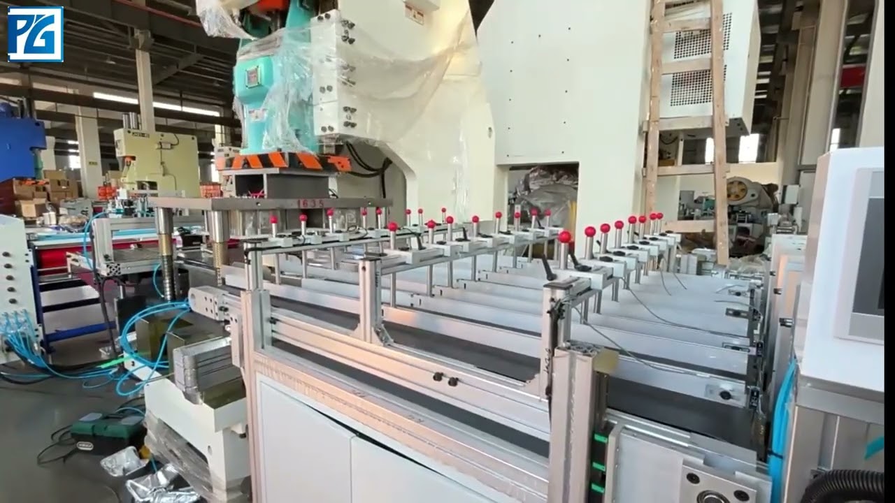 PG-63AT Aluminum Foil  Container/Tray/Box Making Machine, One Mold three Cavity, Auto Stacker.