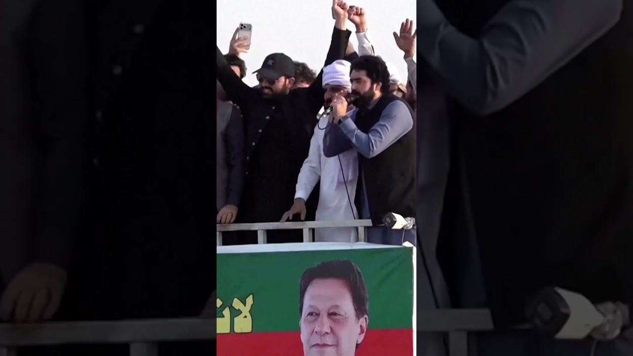 Ex-Pakistani Prime Minister Imran Khan supporters march to Islamabad