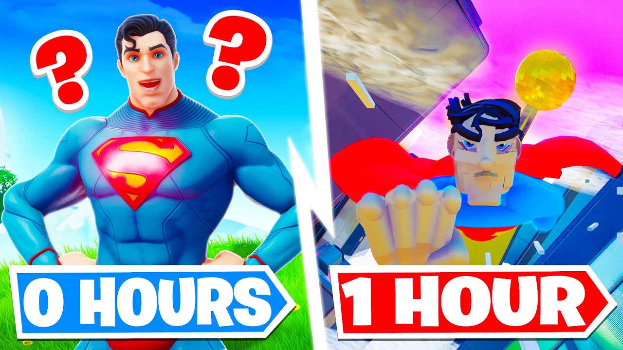 I gave 5 *FORTNITE BUILDERS* 1 Hour to Build me a SUPERMAN...