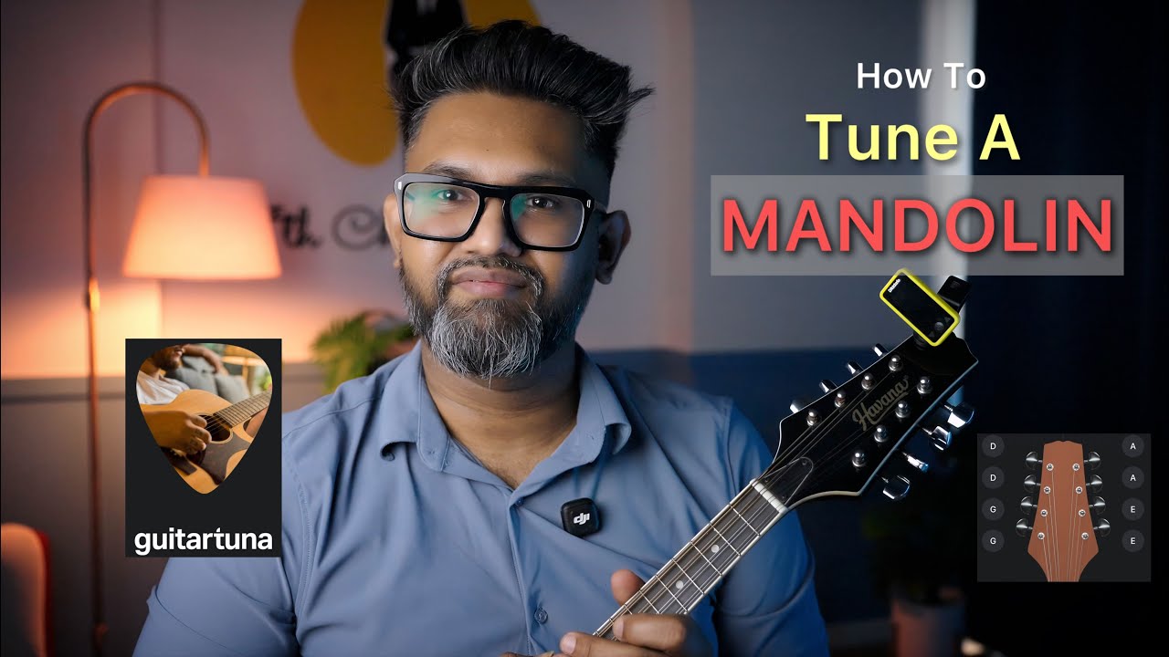 HOW TO Tune a MANDOLIN using Guitar Tuna Mobile App & Clip On Tuners | Beginners