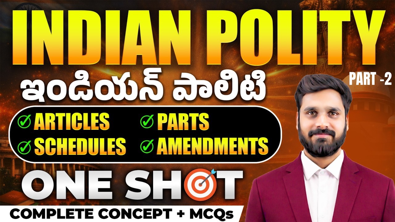 Indian Polity Class - 2 | Articles, Parts, Schedules & Amendments For All SSC, RRB, POLICE Exams