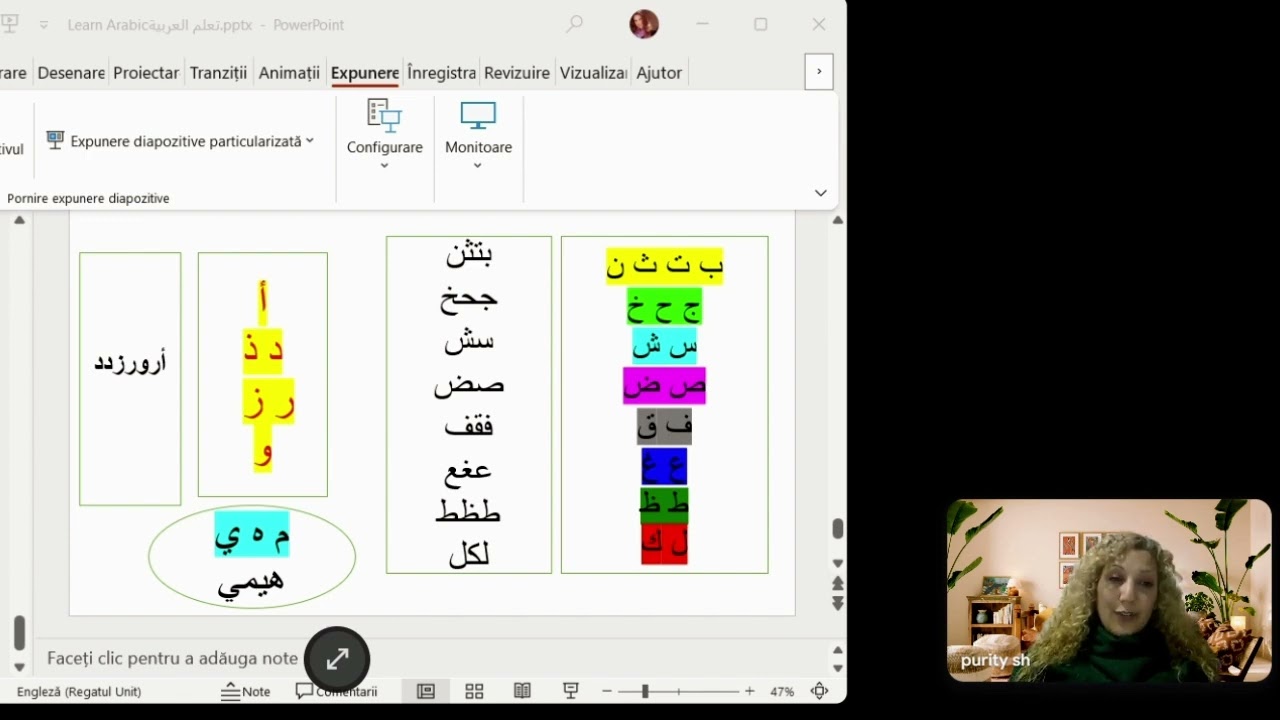 learn Arabic letters تعلّم الحروف العربية
