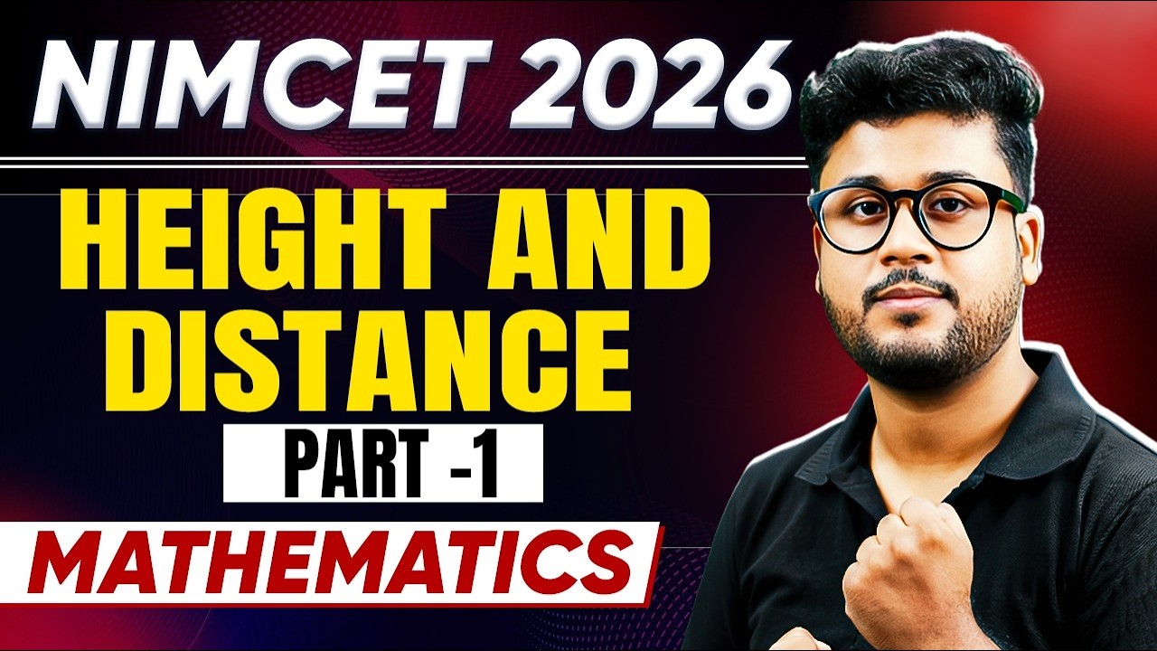 NIMCET 2026 | Height And Distance  Mathematics NIMCET 2026 Preparation