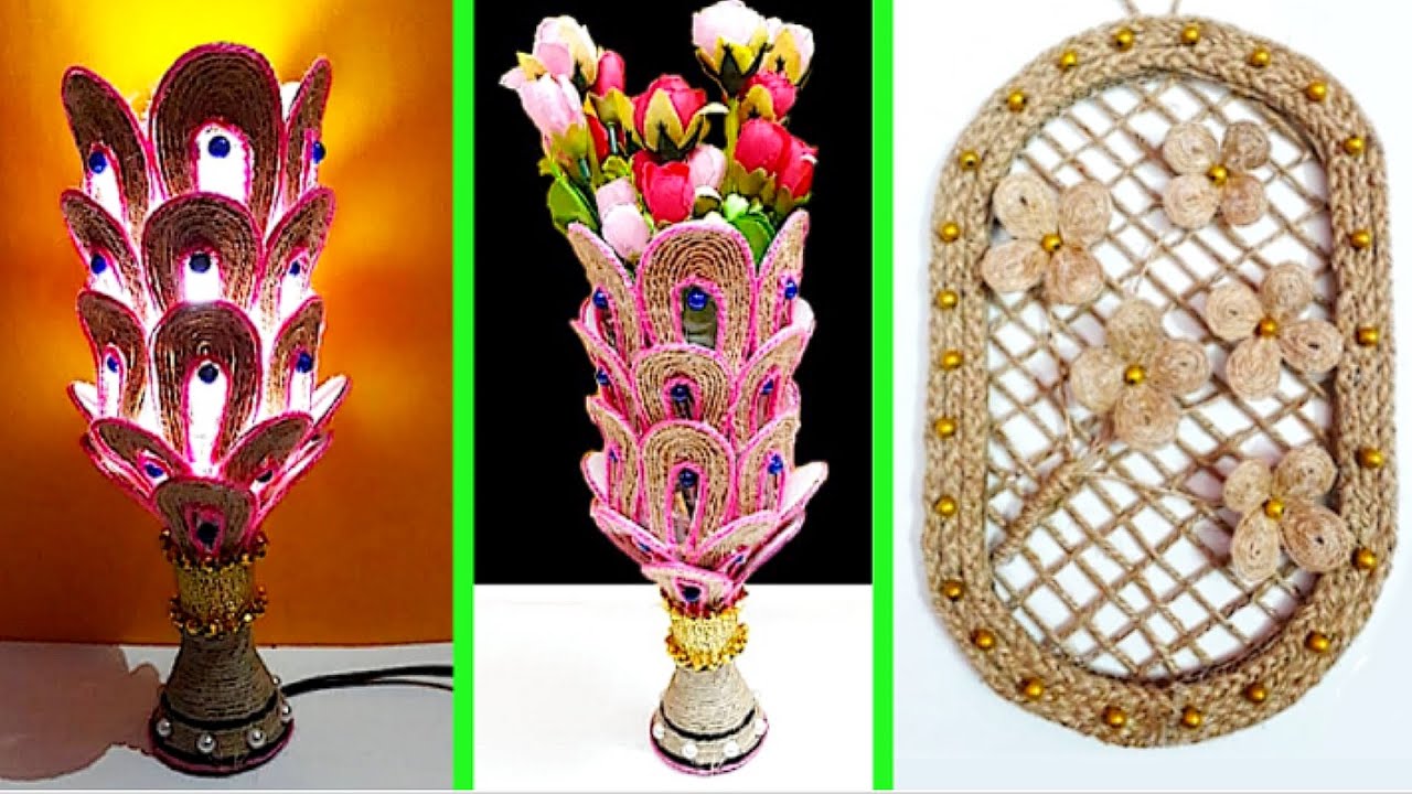 2 Easy Craft made with waste plastic bottle and Jute rope| Best out of waste room decoration idea
