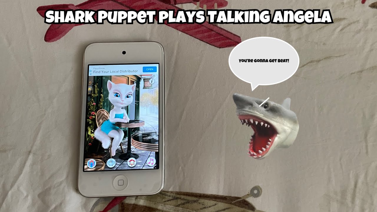 SB Movie: Shark Puppet plays Talking Angela!