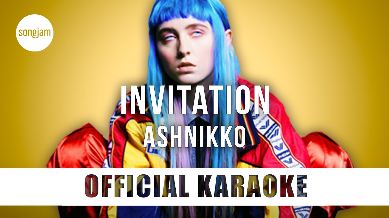 Ashnikko - Invitation ft. Kodie Shane (Official Karaoke Instrumental) | SongJam