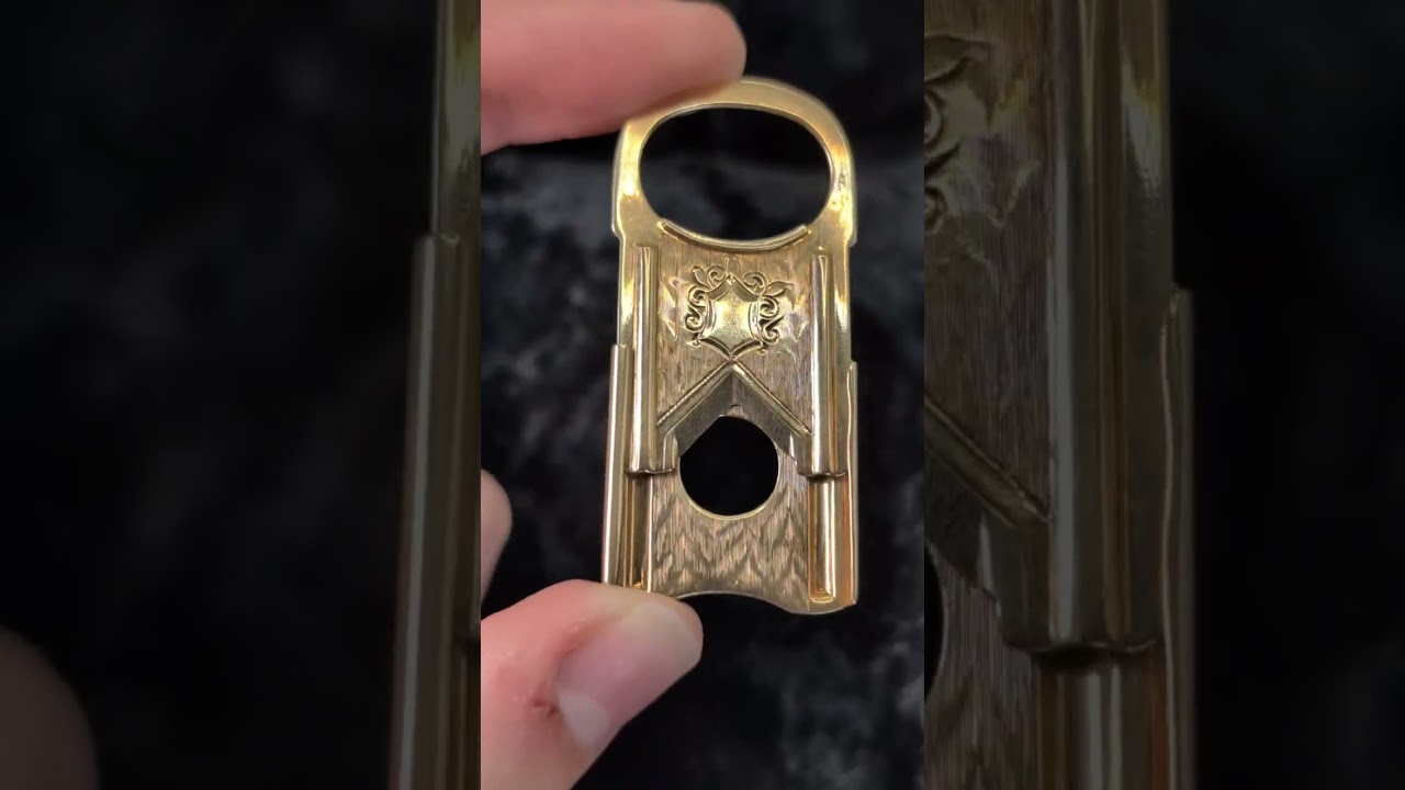 Antique 10k Gold Cigar Cutter | Vintage Gentleman’s Jewelry by Gilded Roach