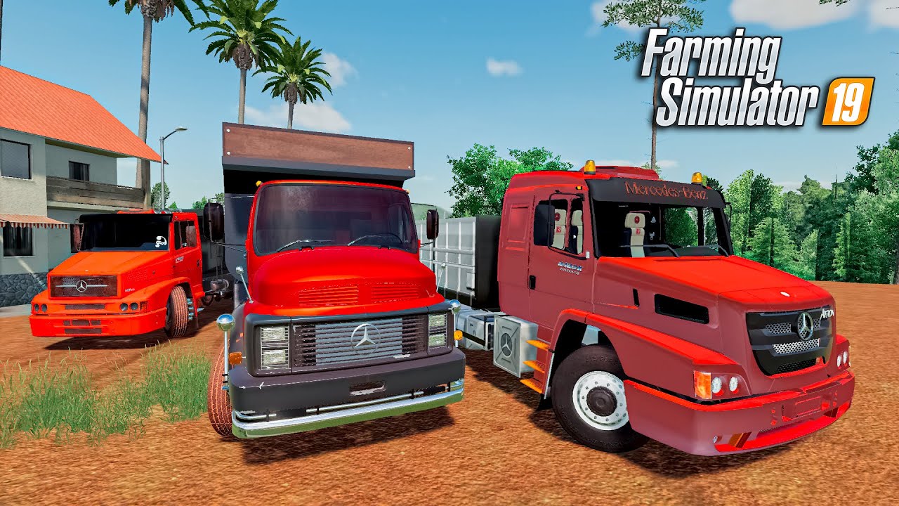 Caminhões da Mercedes Benz no Farming Simulator 19