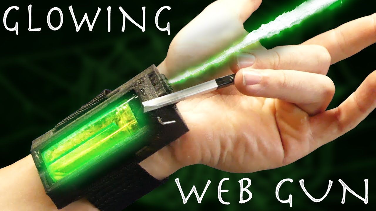 Make a SPIDER-MAN WEB SHOOTER! - Glow In The Dark Webs!!!