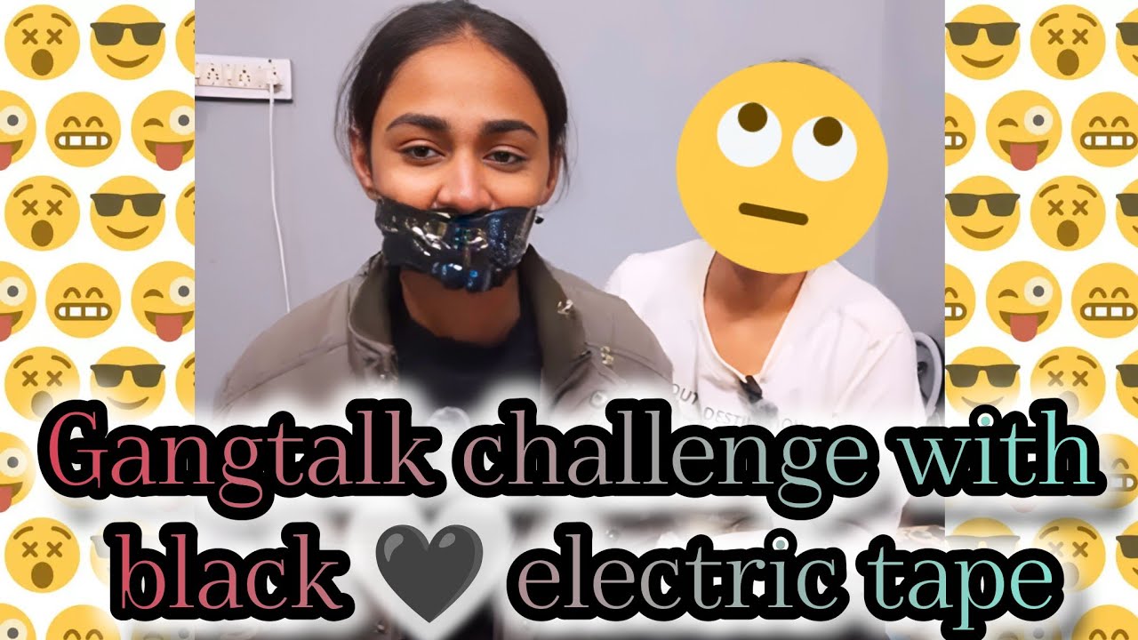 Gangtalk challenge 😷🤯 with black 🖤 electric ⚡ tape#trending #viral #viralvideos #funny #challenge 