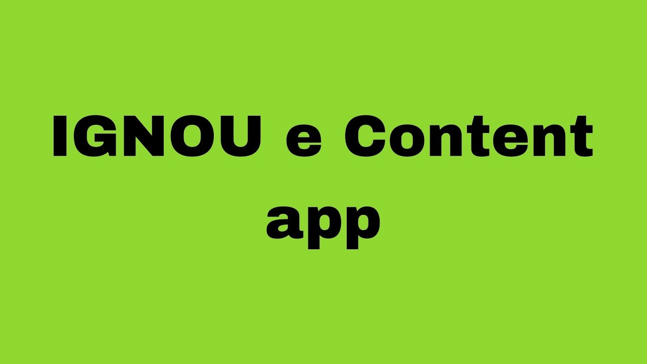 IGNOU e content app 👆