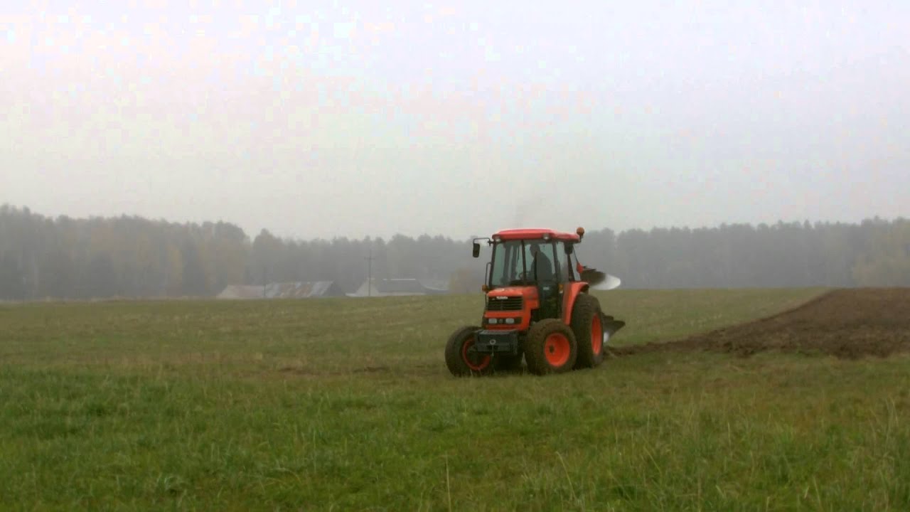 Zimowa orka 2015 Kubota ME 5700 + Kverneland 3 skibowy