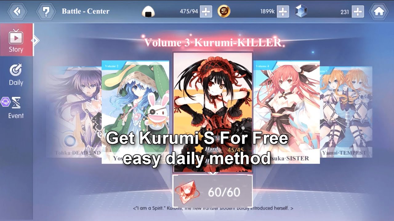Date A Live Spirit Pledge Global Guide How To Get Kurumi S For Free