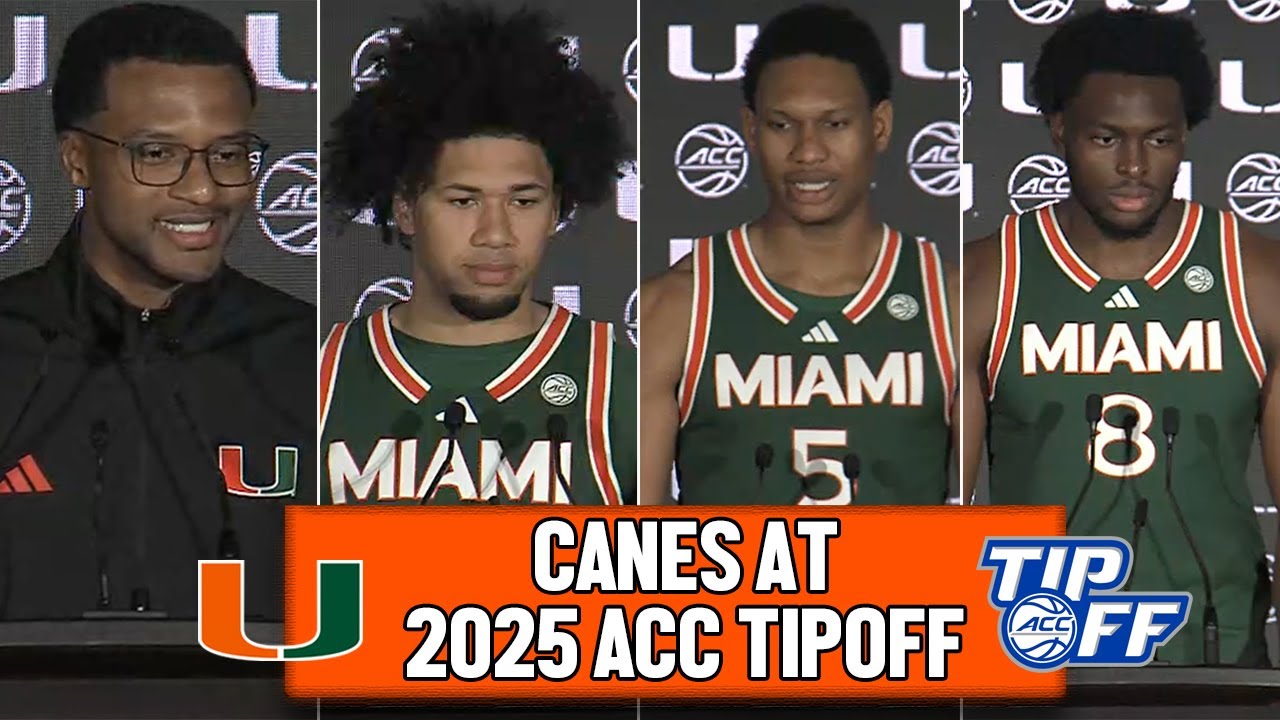 Miami Hurricanes at 2025 ACC Tipoff Media Day | Jai Lucas, Tre Donaldson, Malik Reneau & Ernest Udeh