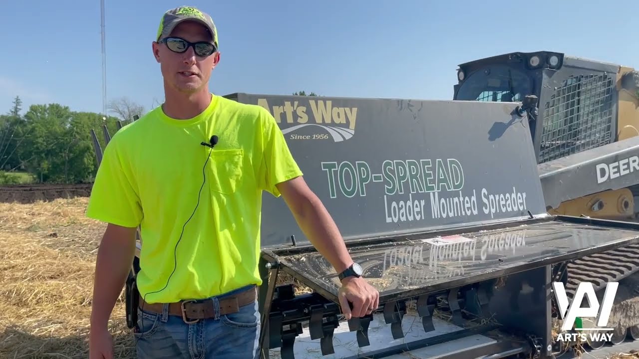 Art's Way TOP-SPREAD bale processor for seed coverage - POPP EXCAVATING testimony