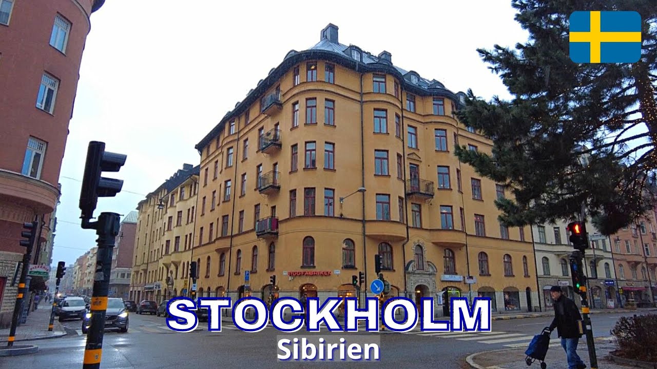 Sibirien, Stockholm - Virtual Walking Tour in 4K - December 2022 - Sweden