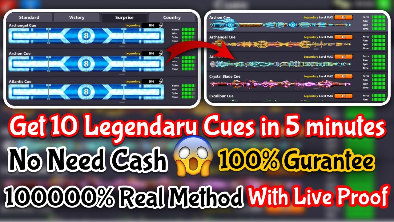 legendary cue open trick 2024, 8 ball pool legendary cue trick free 8 ball pool legendary boxe trick