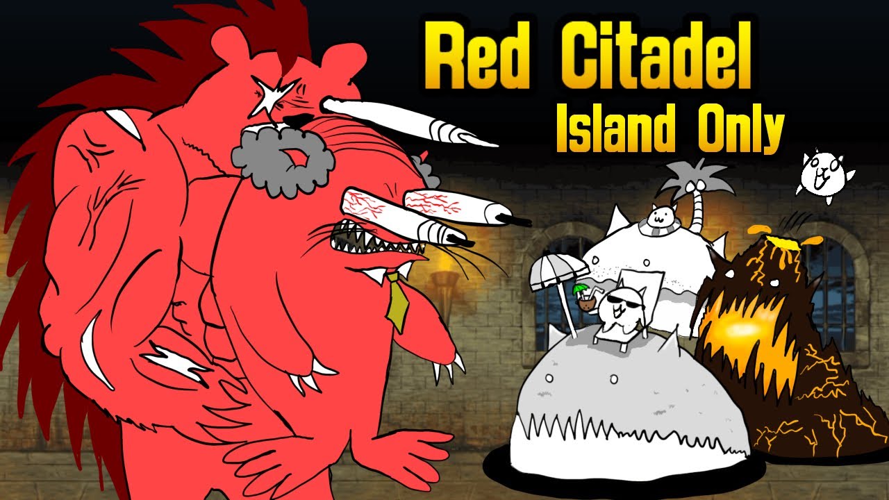 Can You Beat Red Citadel With Only Island Cat? (Battle cats)