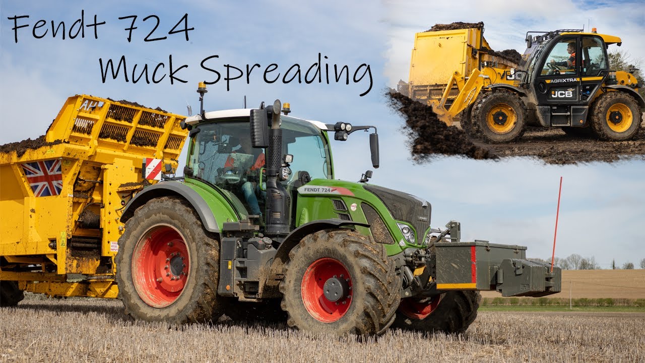 Muck Spreading UK 2023 | Fendt 724 | JCB AgriXtra