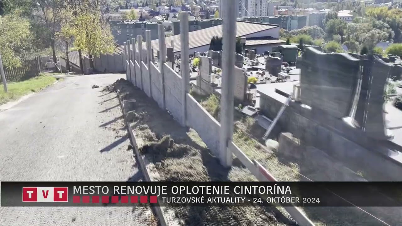 MESTO RENOVUJE OPLOTENIE CINTORÍNA