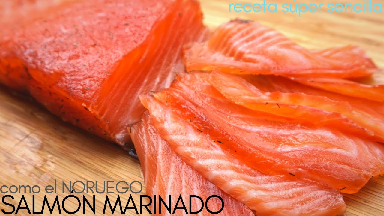 SALMÓN 🐡 MARINADO, 🍣 tipo NORUEGO en 48 HORAS (fácil y económica).