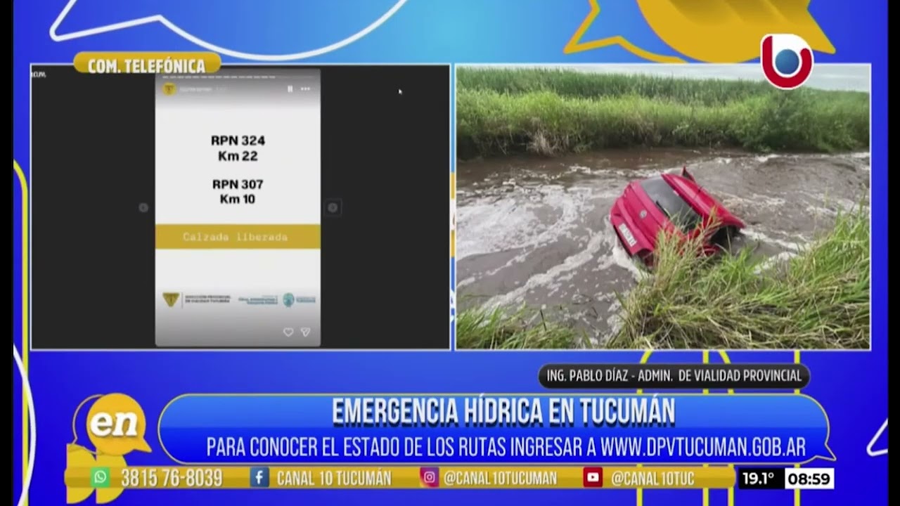 Emergencia hídrica en Tucumán: corte total en la Ruta 321